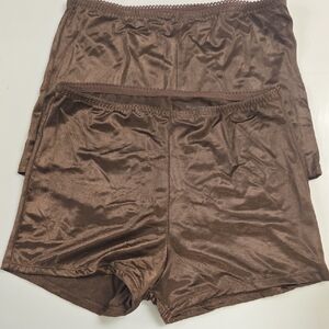 Vassarette Brown Boyshorts 2 Pair NWOT
